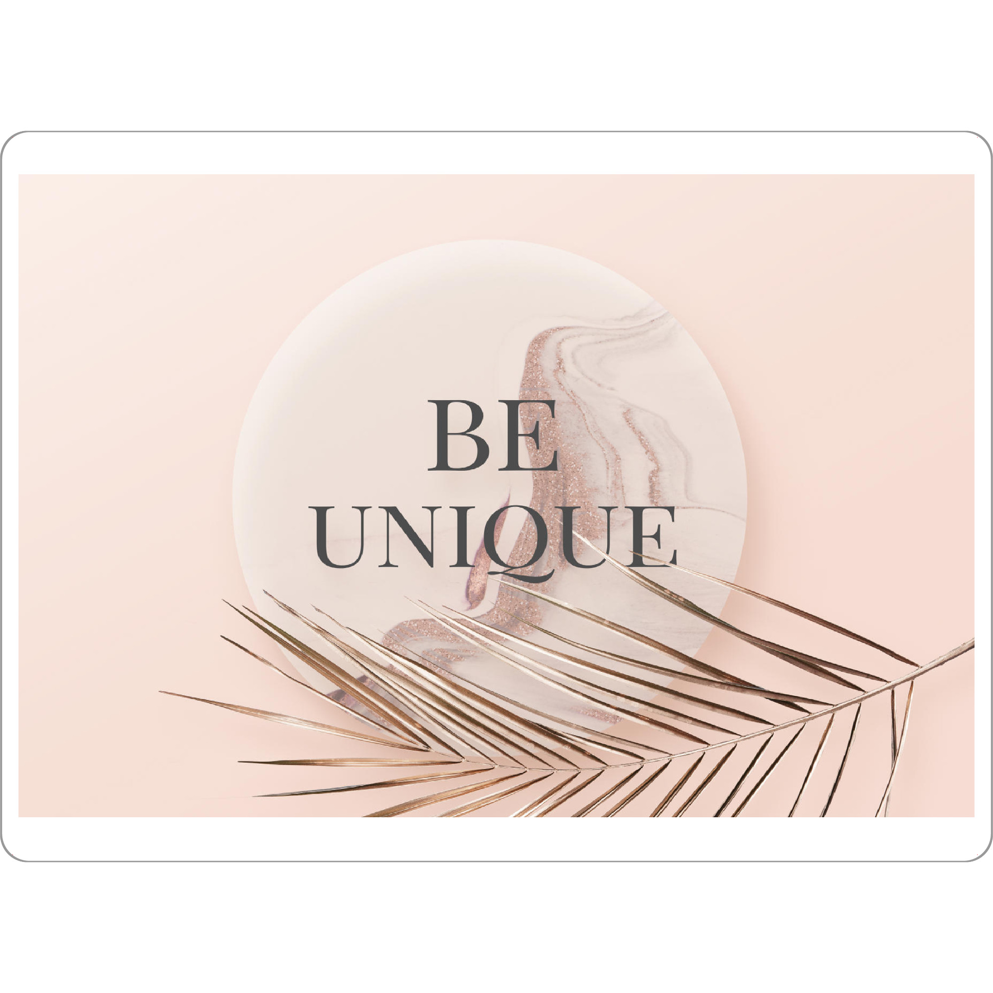 Tischset "BE UNIQUE" artboxONE - Typografie