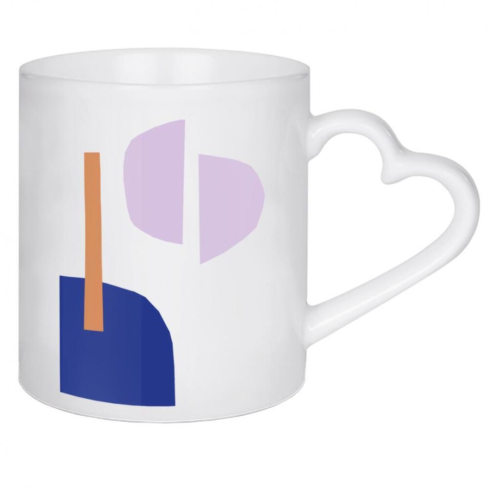Herztasse "Collage No.ONE" artboxONE - Abstrakt,Geometrie - Collage,Modern,Bunt,Minimalistisch,Geometrisch,Abstrakt,Formen,Verspielt