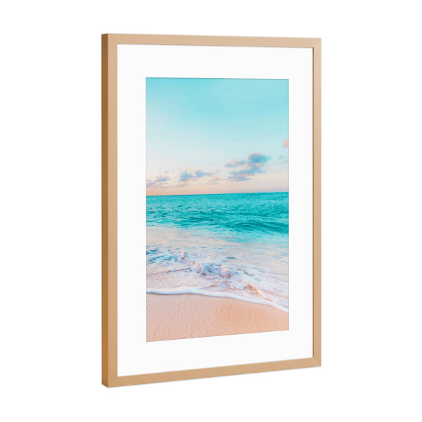 Poster mit Rahmen Kupfer "Ocean Bliss, Nature Landscape Sea" artboxONE - Natur