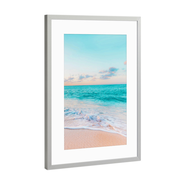 Poster mit Rahmen Silber "Ocean Bliss, Nature Landscape Sea" artboxONE - Natur