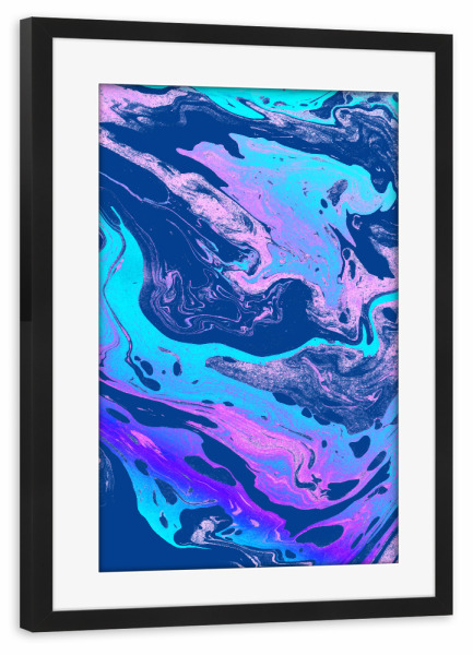 Poster mit Rahmen schwarz "Marbellous" artboxONE - Marmor