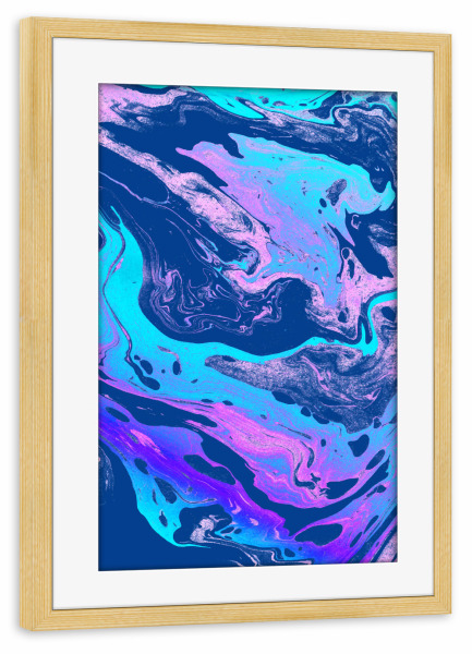 Poster mit Rahmen kiefer "Marbellous" artboxONE - Marmor