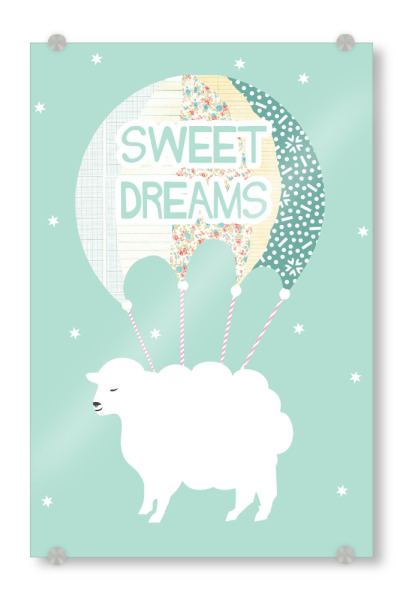 Acrylglasbild "Sweet Dreams Schaf" artboxONE - Für Kinder,Tiere