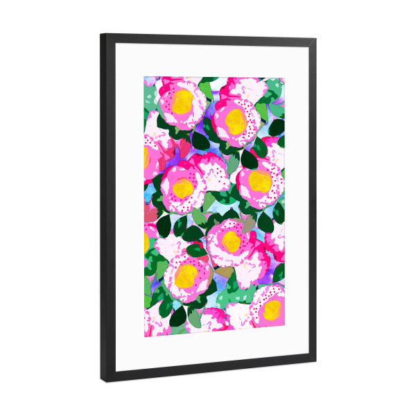 Poster mit Rahmen Schwarz (Metallic) "Sulit" artboxONE - Natur,Floral