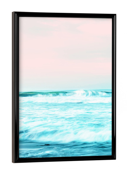 Poster mit schwarzem Rahmen "Sun. Sand. Sea" artboxONE - Natur