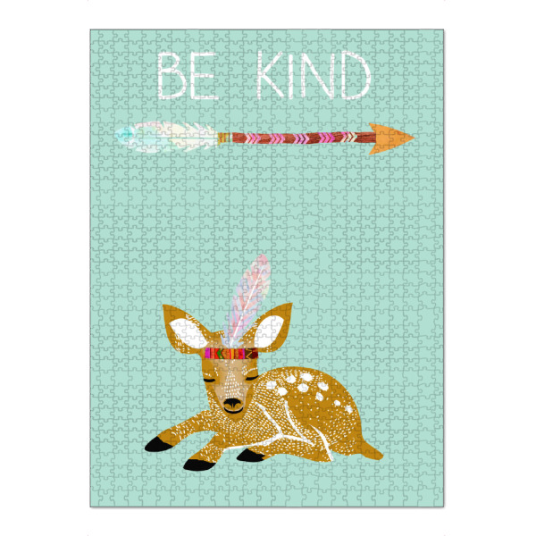 Puzzle Ravensburger "Be Kind Indianer Reh" artboxONE - Für Kinder