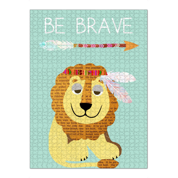 Puzzle Ravensburger "Be Brave Indianer Löwe" artboxONE - Für Kinder
