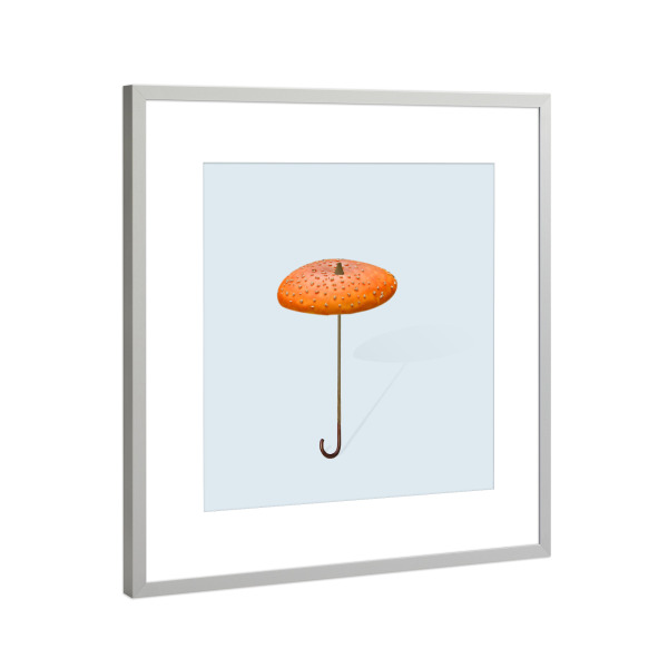 Poster mit Rahmen Silber "Mushroom - umbrella" artboxONE - Abstrakt - Popart,Pop-art,Modern,Other,Love,Umbrella