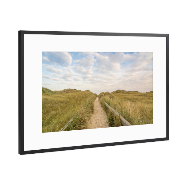 Poster mit Rahmen Schwarz (Metallic) "Norderdeich" artboxONE - Natur,Reise / Strand und Meer