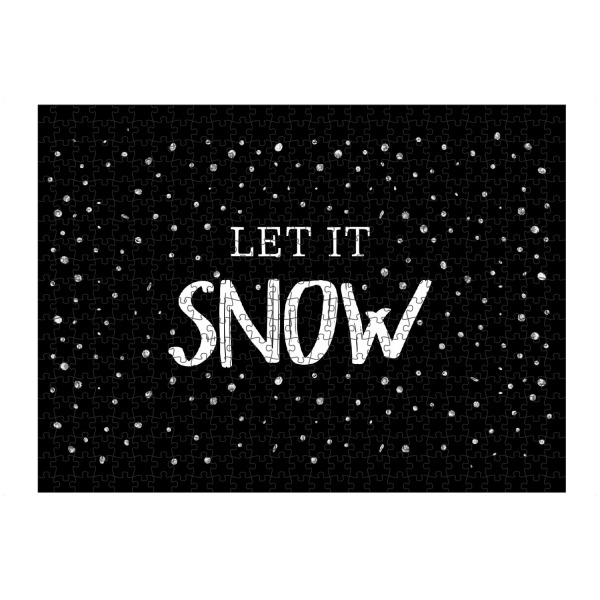 Puzzle Ravensburger "Let it snow 9" artboxONE - Typografie,Schwarzweiß,Weihnachten