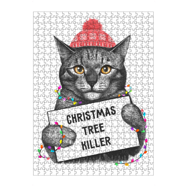 Puzzle Ravensburger "Christmas tree killer" artboxONE - Schwarzweiß,Weihnachten