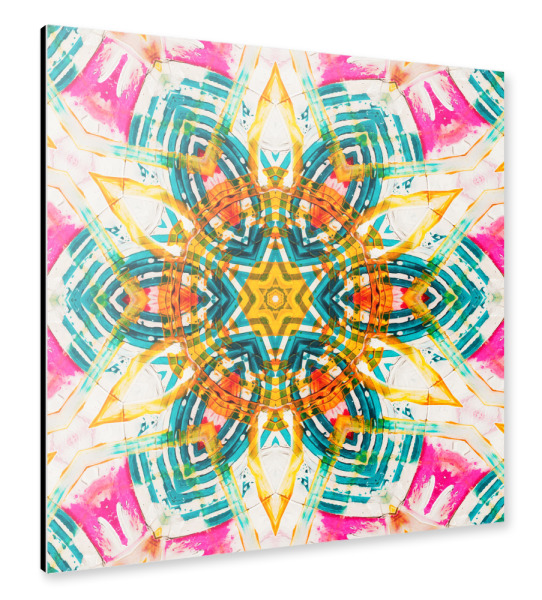 Alu-Dibond "KaleidoMandala v2" 30x30 cm artboxONE
