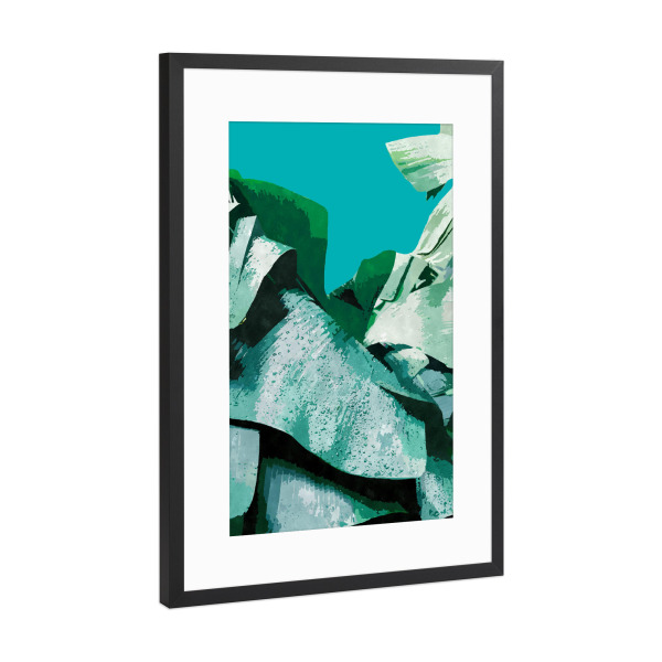 Poster mit Rahmen Schwarz (Metallic) "Banana Life" artboxONE - Natur