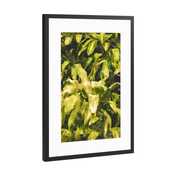 Poster mit Rahmen Schwarz (Metallic) "Green Nature" artboxONE - Natur