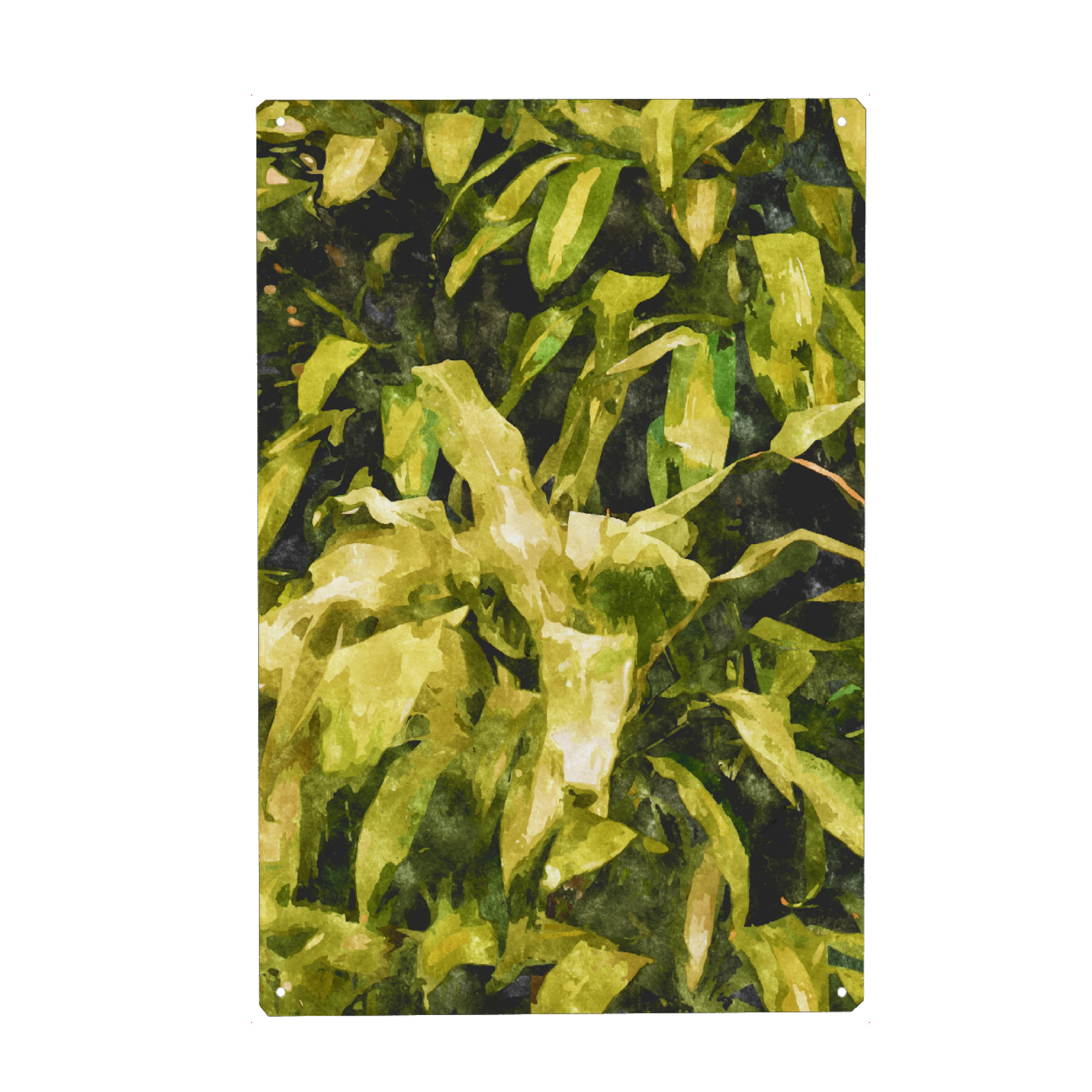 Holzbild "Green Nature" artboxONE - Natur - Acrylic,Leaves,Nature,Exotic,Green,Tropical,Travel,Botanical,Forest,Jungle,Oct17cb