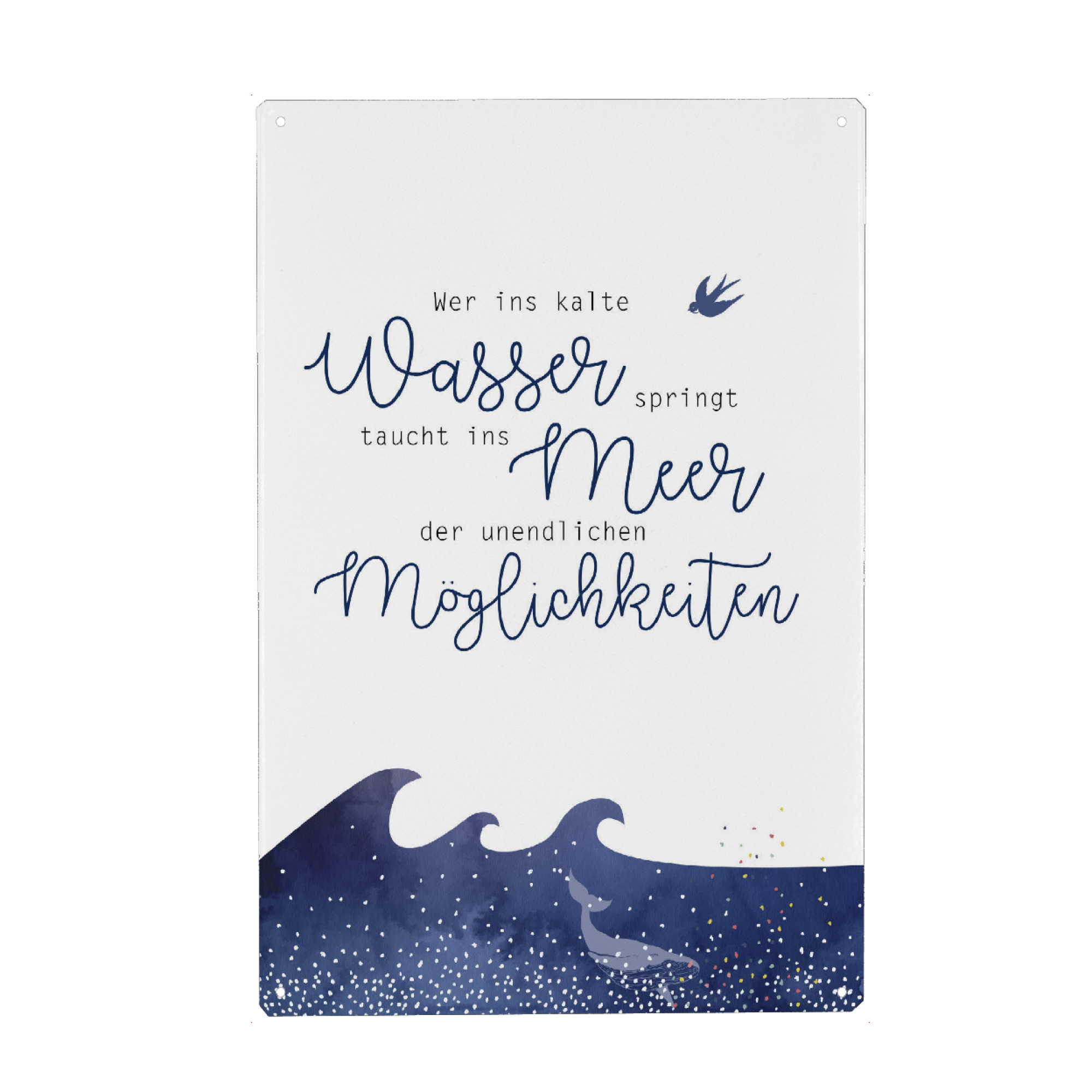 Holzbild "Meer der Möglichkeiten" artboxONE - Typografie,Natur,Reise / Strand und Meer