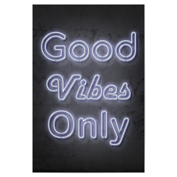 Poster 30x20 cm "Good vibes only 6" artboxONE - Typografie,Schwarzweiß,Streetart