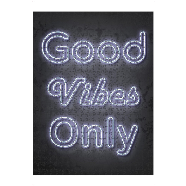 artboxONE Puzzle "Good vibes only 6" artboxONE - Typografie,Schwarzweiß,Streetart
