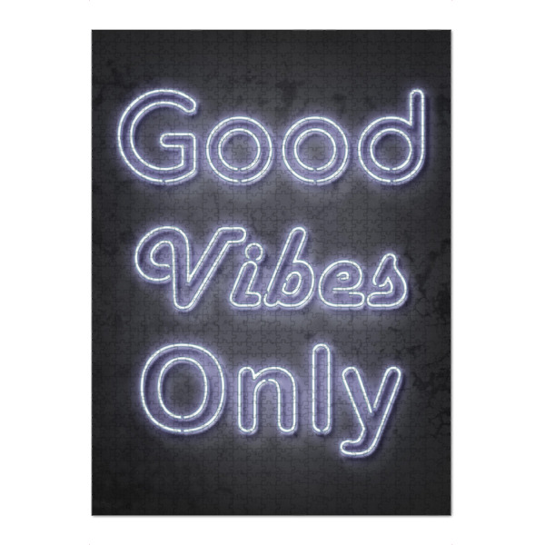 Puzzle Ravensburger "Good vibes only 6" artboxONE - Typografie,Schwarzweiß,Streetart