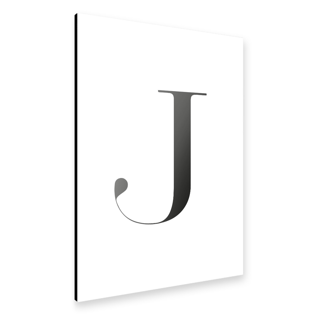 Minimalisttischer Buchstabe J als AluPrint bei artboxONE