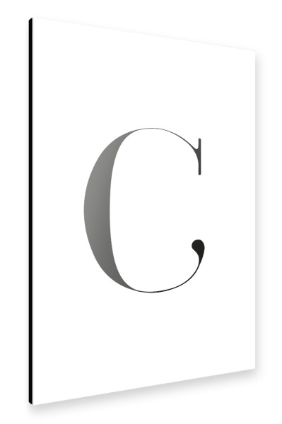 Alu-Dibond "Minimalistischer Buchstabe C" 30x20 cm artboxONE