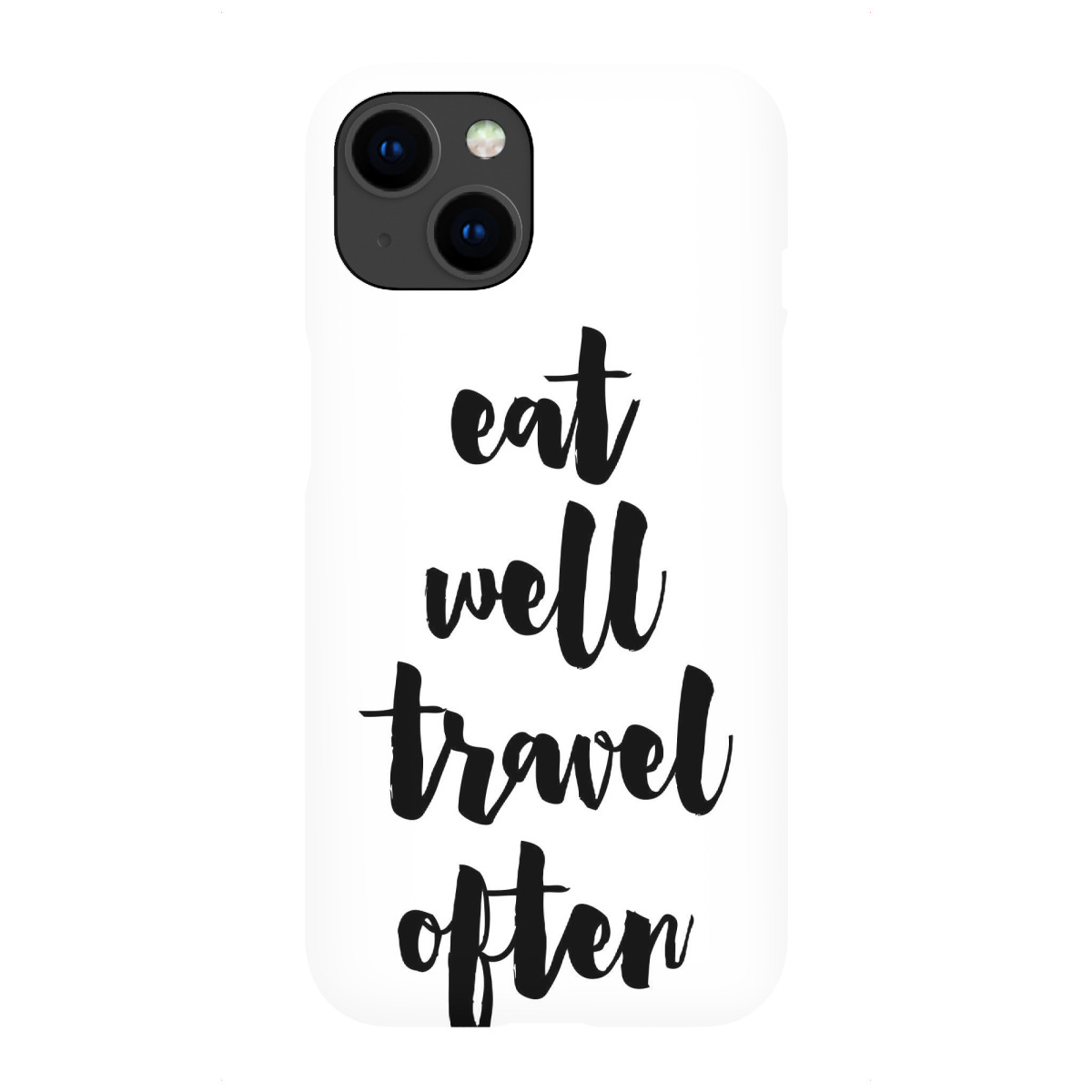 "Eat Well, Travel Often"für iPhone - Premium-Case Handyhülle artboxONE