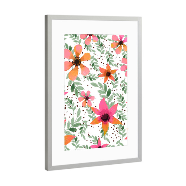 Poster mit Rahmen Silber "Autumn Flora" artboxONE - Natur,Floral