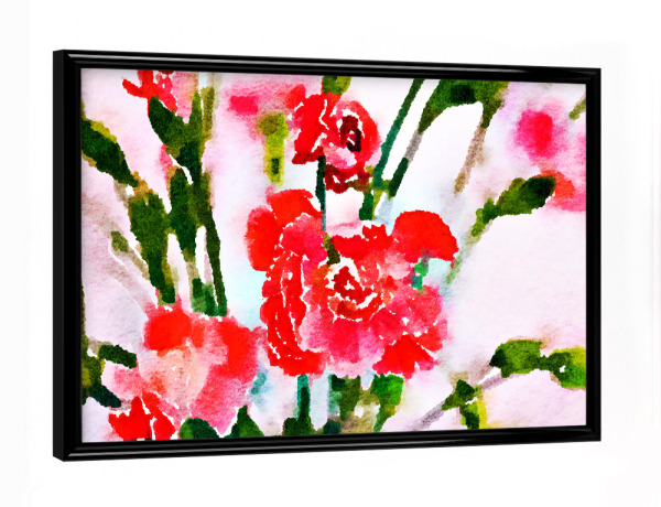 Poster mit schwarzem Rahmen "Red Blossom 2" artboxONE - Natur,Floral