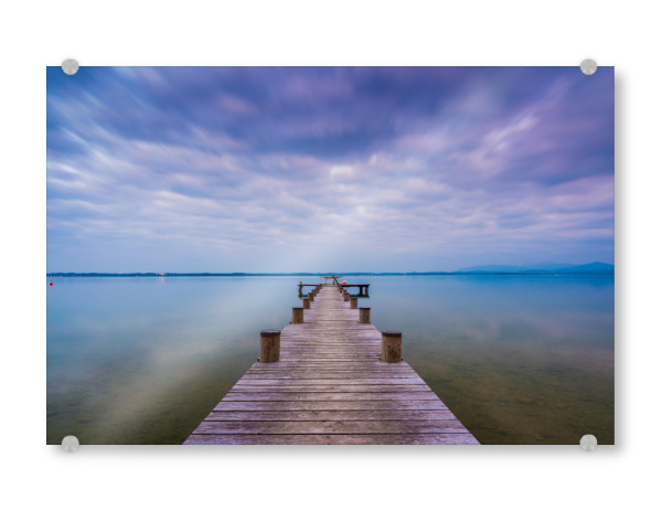 Acrylglasbild "Abend am Chiemsee" artboxONE - Natur,Reise