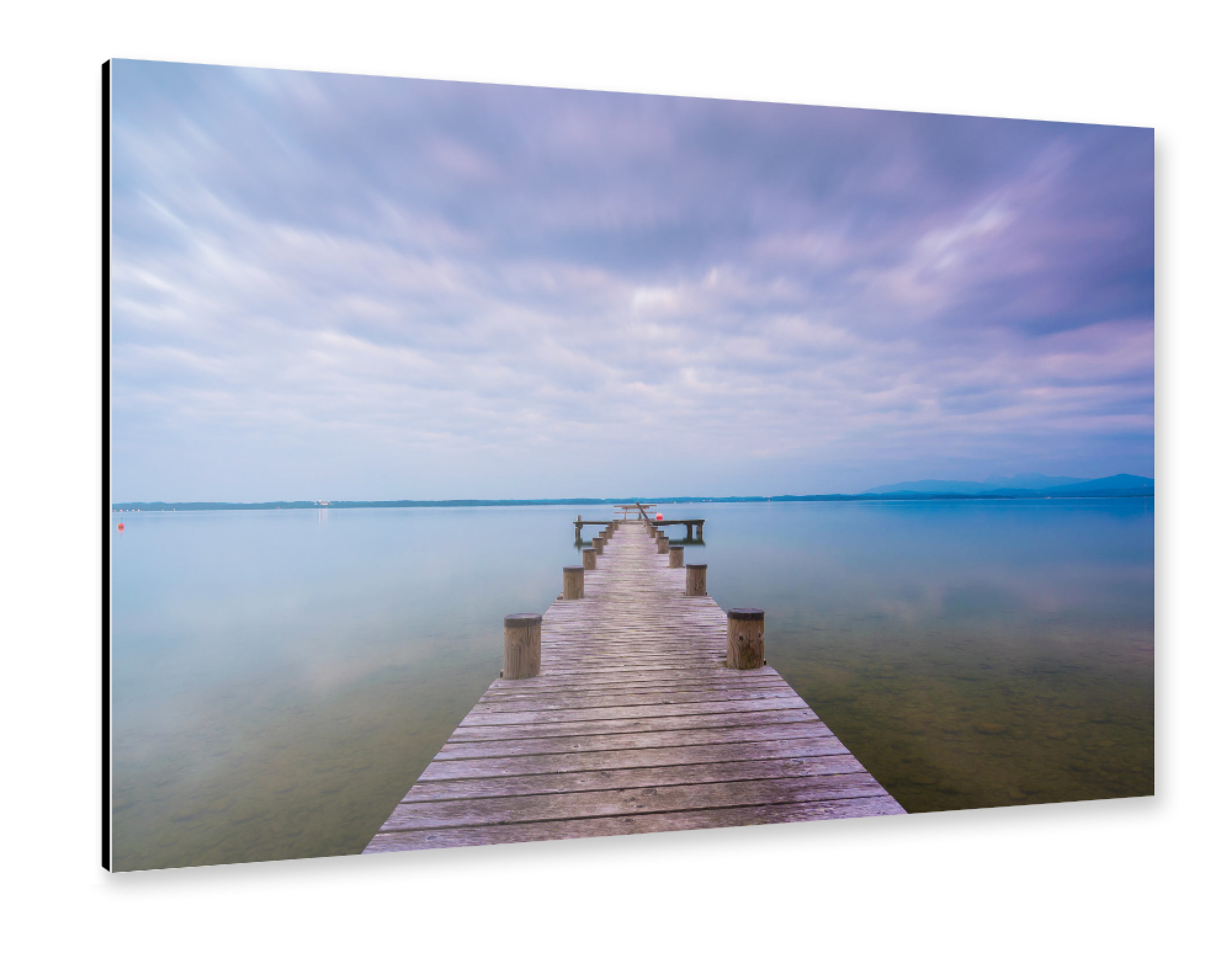 Alu-Dibond "Abend am Chiemsee" 30x20 cm artboxONE