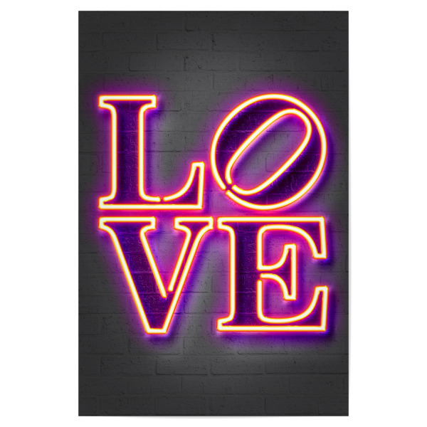 Poster "LOVE neon" artboxONE - Typografie,Liebe,Streetart