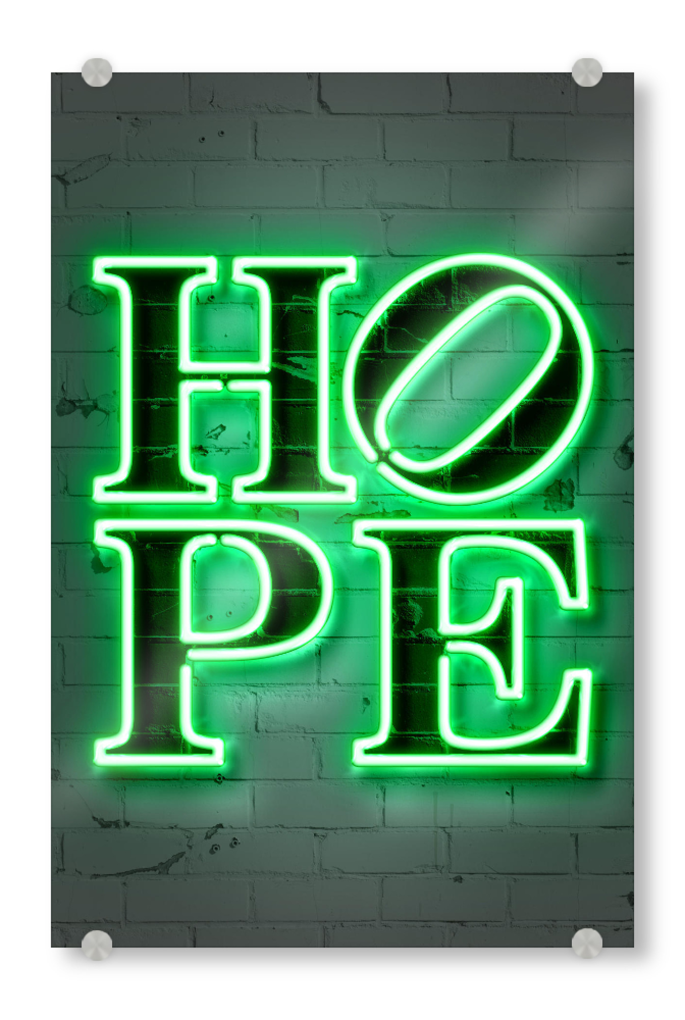 Acrylglasbild "HOPE neon" artboxONE - Typografie,Streetart