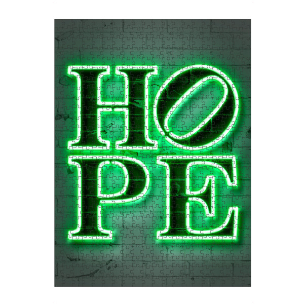 artboxONE Puzzle "HOPE neon" artboxONE - Typografie,Streetart