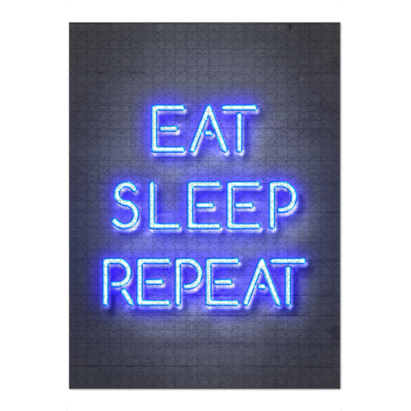 Puzzle Ravensburger "Eat sleep repeat" artboxONE - Typografie,Essen & Trinken,Streetart