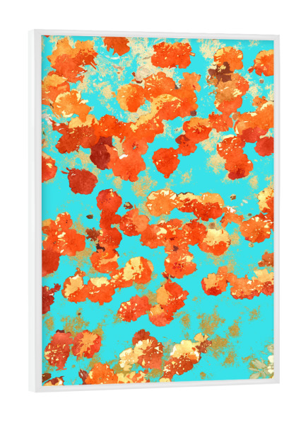 Poster mit weißem Rahmen "Teal Decor" artboxONE - Natur,Floral