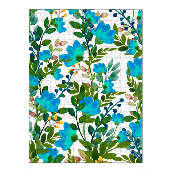 Puzzle Ravensburger "Blue Floral" artboxONE - Floral