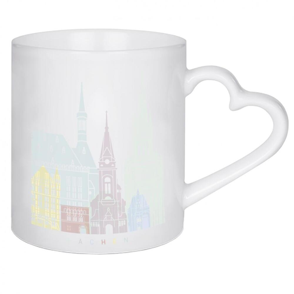 Herztasse "Aachen Skyline Pastell" artboxONE - Städte