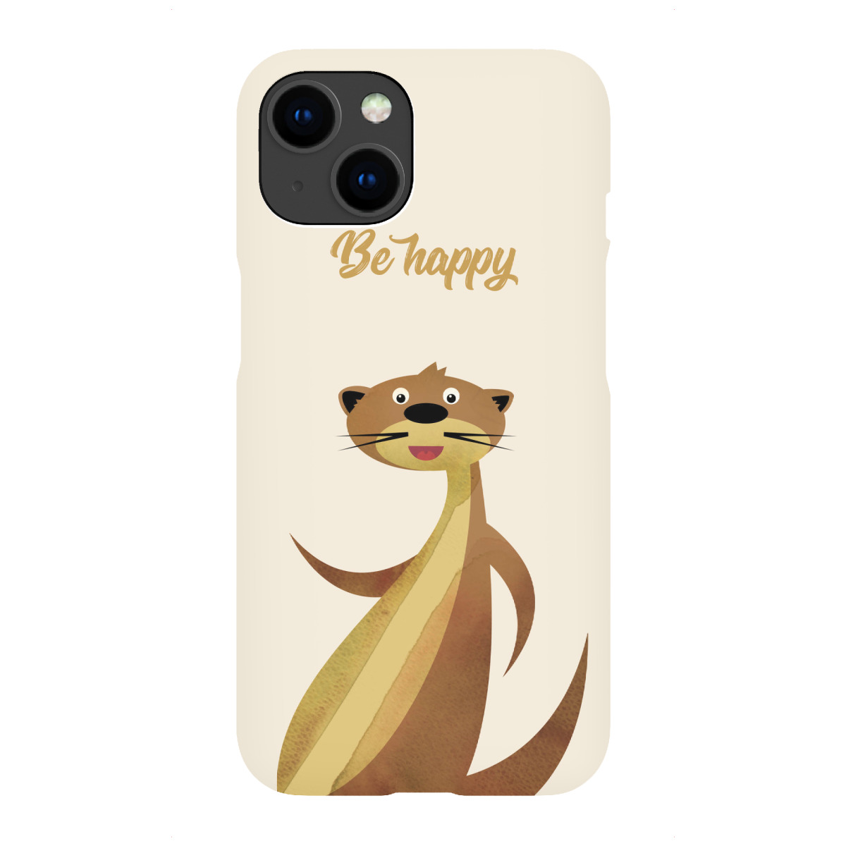 "Be happy"für iPhone - Premium-Case Handyhülle artboxONE