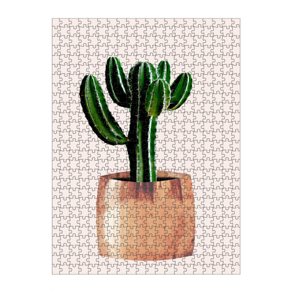 Puzzle Ravensburger "Kaktus im Topf" artboxONE - Floral - Kaktus,Pflanze,Kakteen,Kübel,Stachel,Pflanzen,Blume - Bild