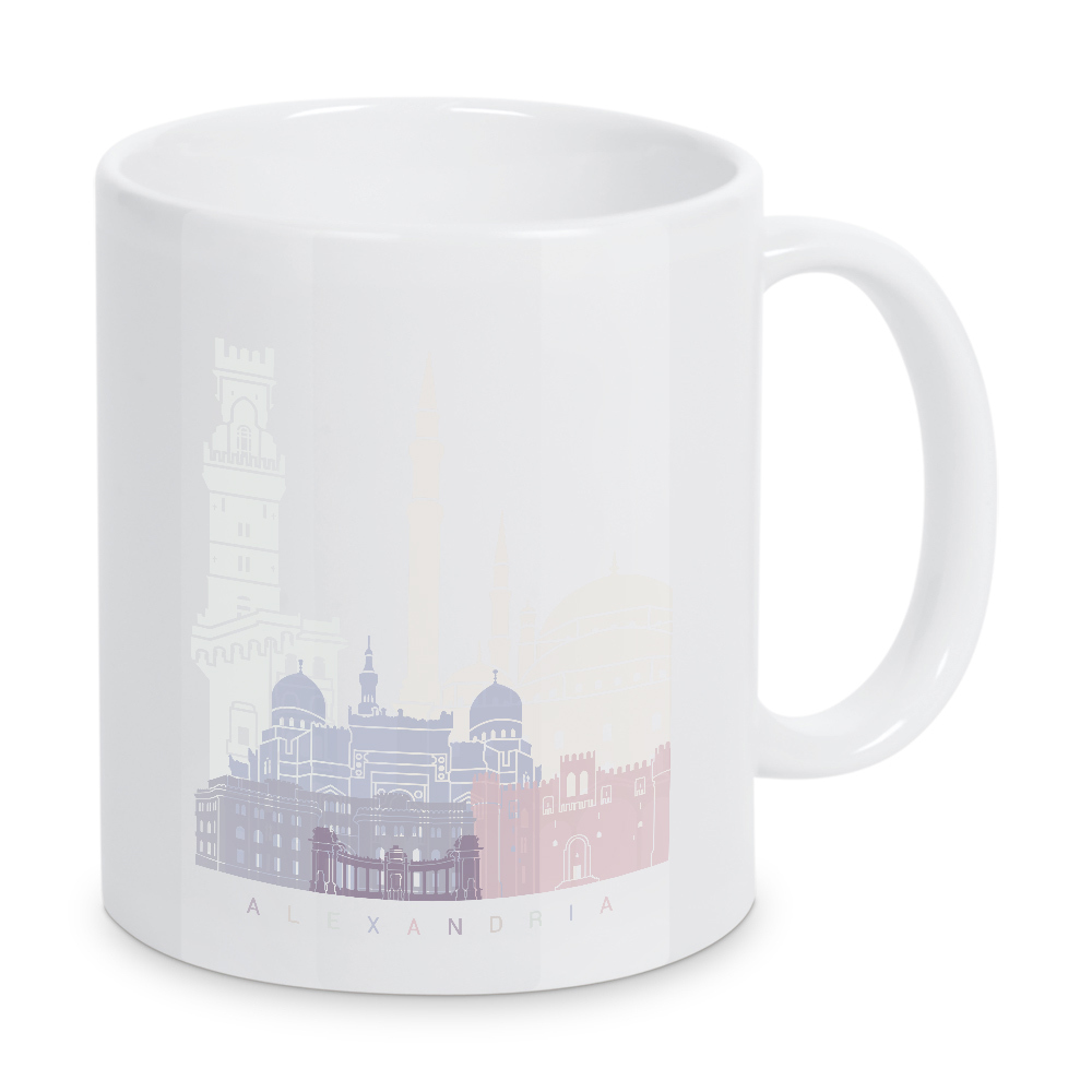 Tasse "ALEXANDRIA-SKYLINE-PASTELL" artboxONE - Städte,Reise