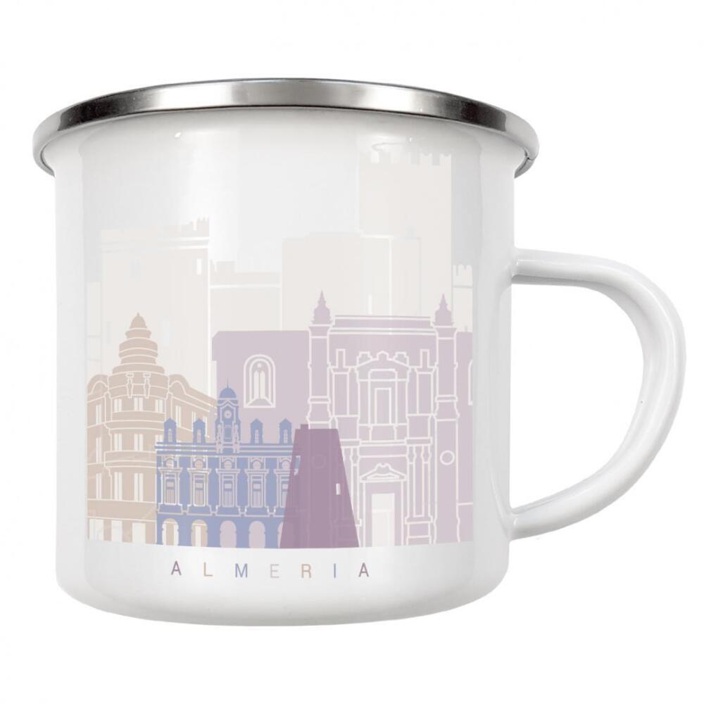 Emaille Tasse "ALMERIA SKYLINE PASTELL" artboxONE - Städte,Reise