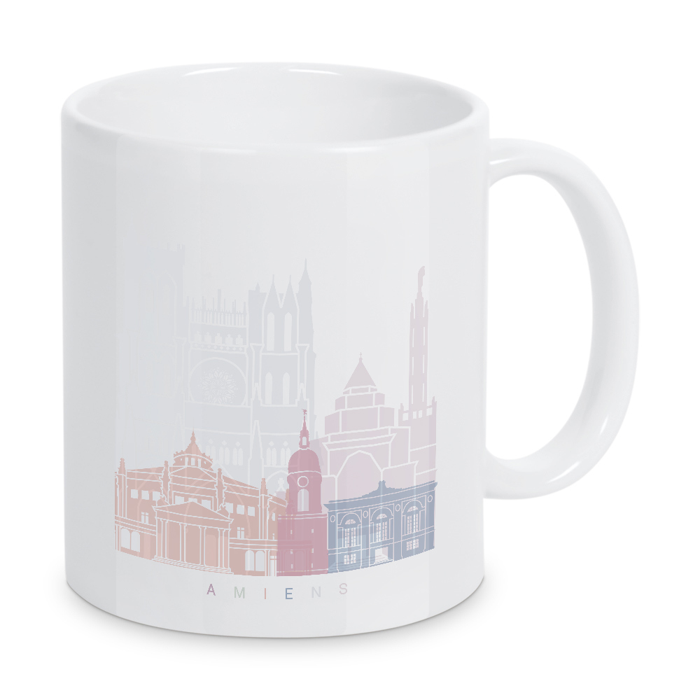 Tasse "AMIENS SKYLINE PASTELL" artboxONE - Städte,Architektur