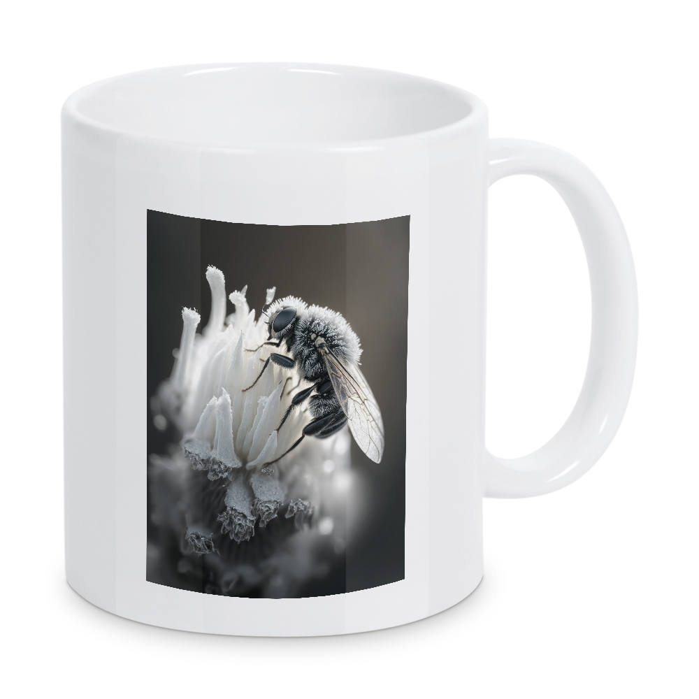 Tasse "Frozen Bee" artboxONE - Natur,Tiere - Macro,Bee,Biene,Blume,Frozen,Art,Ai,Photography,Eis,Ice