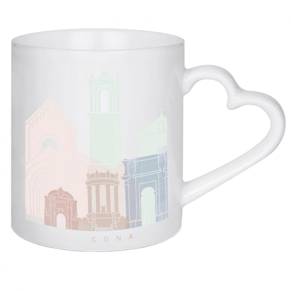 Herztasse "ANCONA SKYLINE PASTELL" artboxONE - Städte,Reise