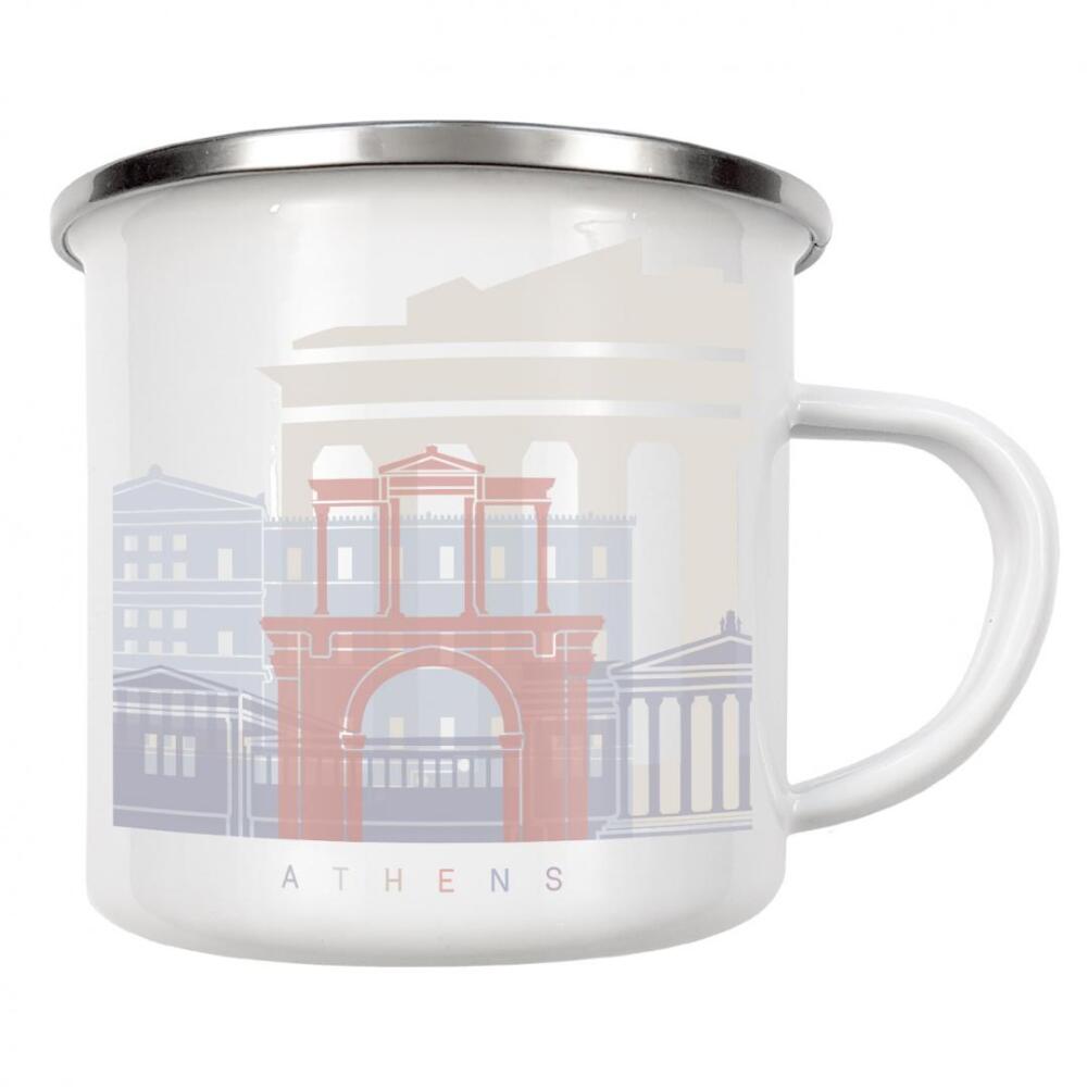 Emaille Tasse "ATHEN SKYLINE PASTELL" artboxONE - Städte