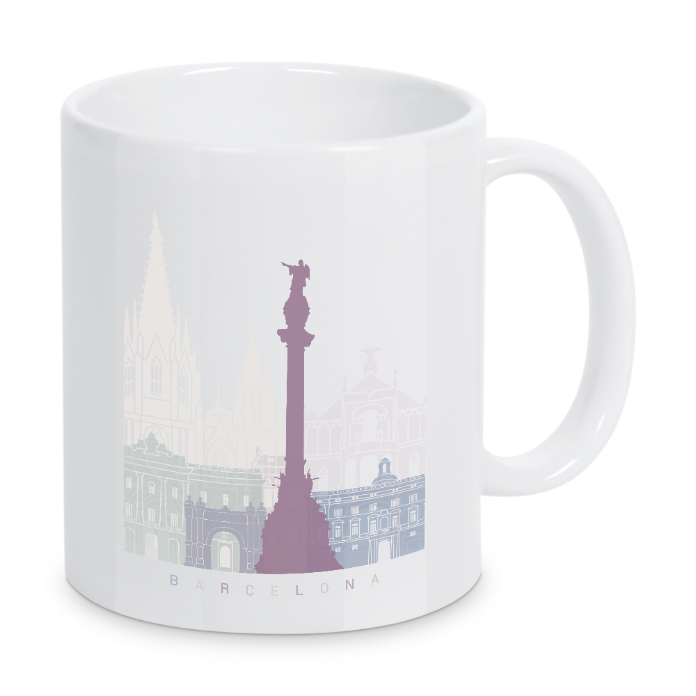 Tasse "BARCELONA-SKYLINE-PASTELL" artboxONE - Städte
