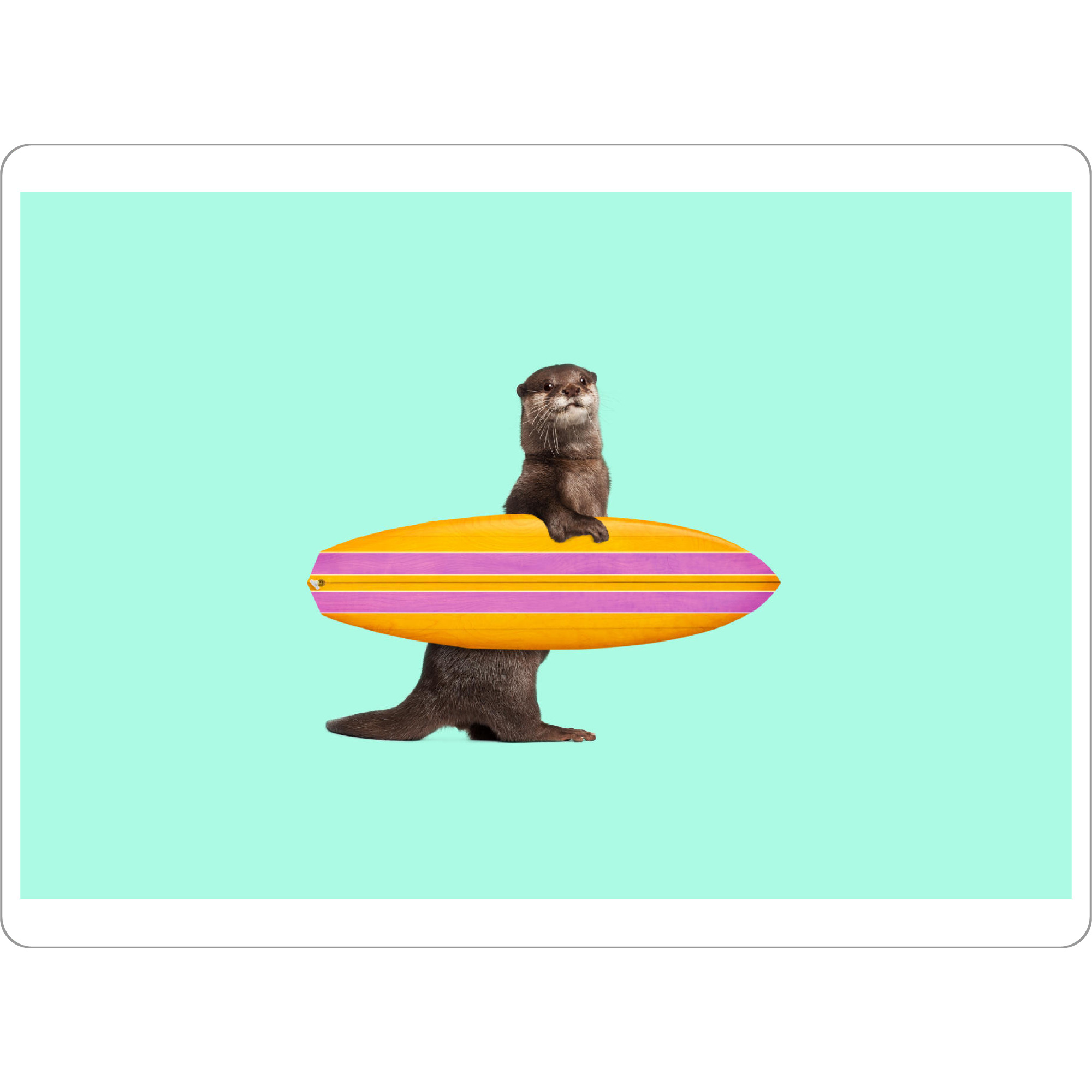 Tischset "SURFING OTTER" artboxONE - Für Kinder,Tiere,Abstrakt,Sport,Fiktion,Lustig