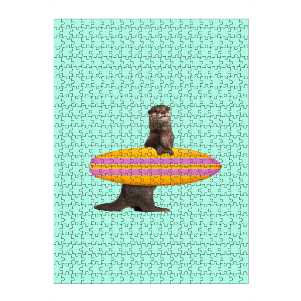 Puzzle Ravensburger "SURFING OTTER" artboxONE - Für Kinder,Tiere,Abstrakt,Sport,Fiktion,Lustig
