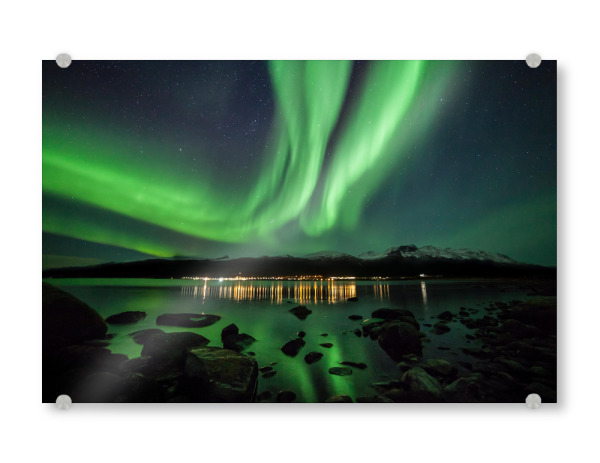 Acrylglasbild "Green Village" artboxONE - Natur,Reise,Galaxy