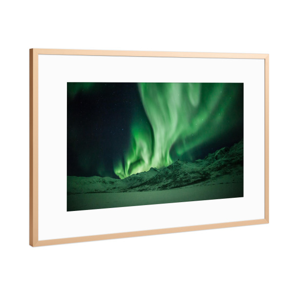 Poster mit Rahmen Kupfer "Aurora Borealis" artboxONE - Natur,Reise,Galaxy